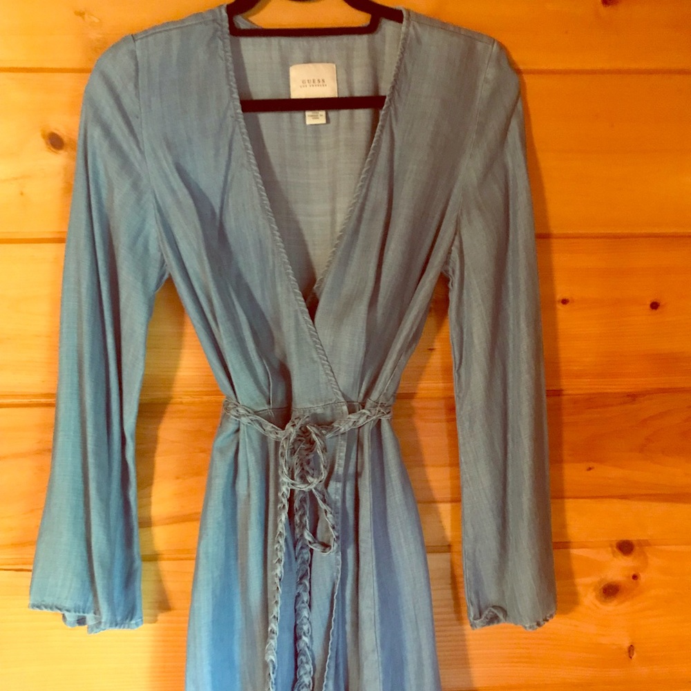 Bell Sleeve Chambray Guess Dress